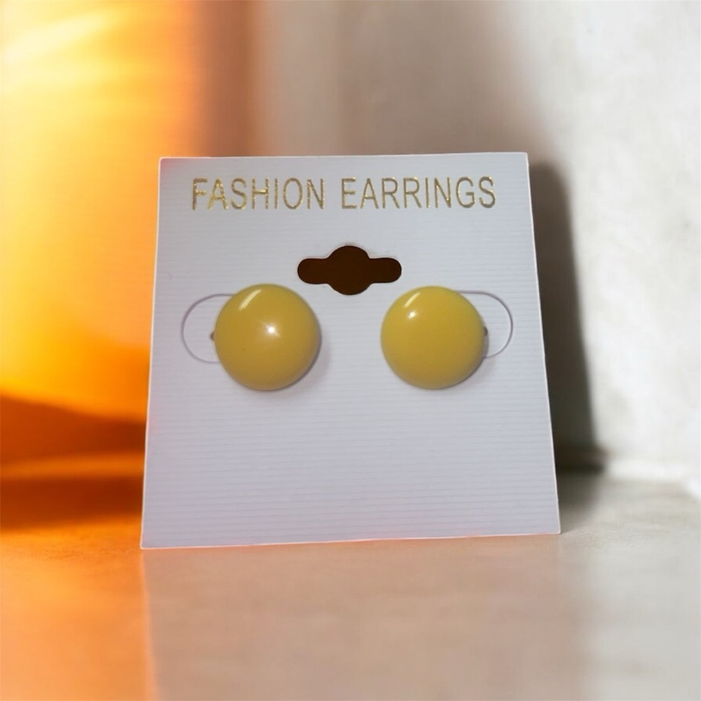 Yellow Fashion Earrings